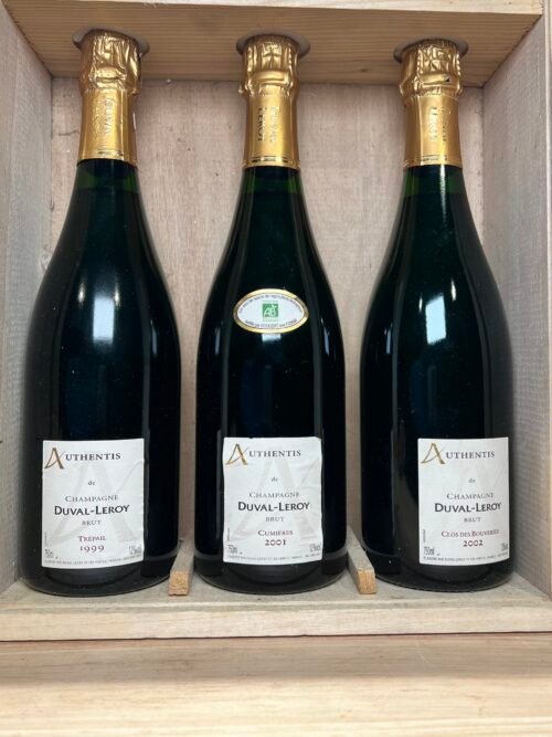 Champagne Coffret Duval Leroy Trepail 1999/Cumieres 2001 / Bouveries 2002