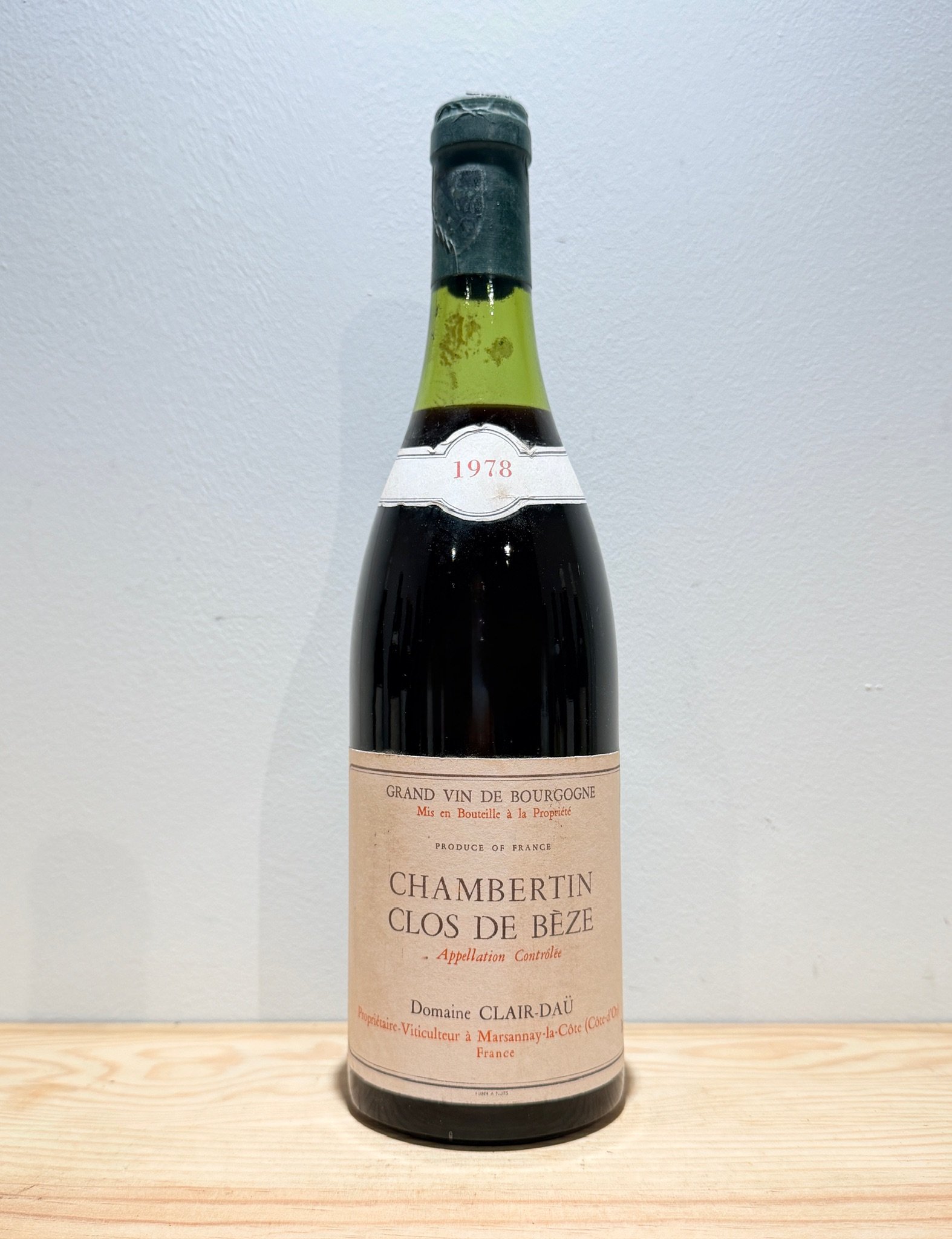 Domaine Clair-Daü Chambertin Clos De Bèze grand cru 1978