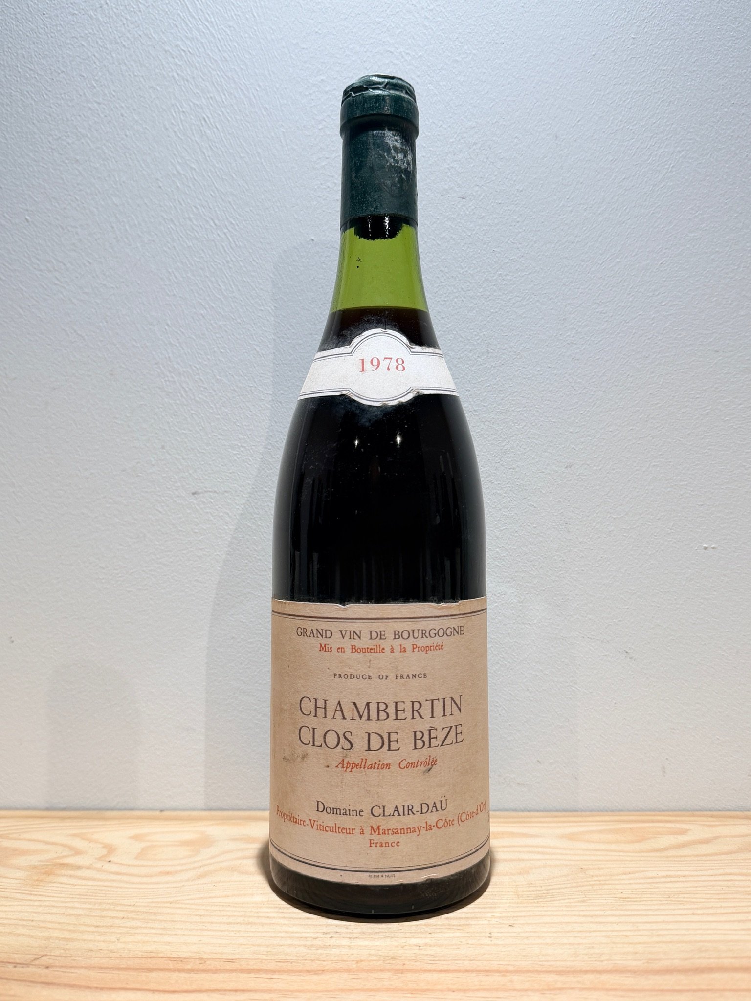 Domaine Clair-Daü Chambertin Clos De Bèze grand cru 1978