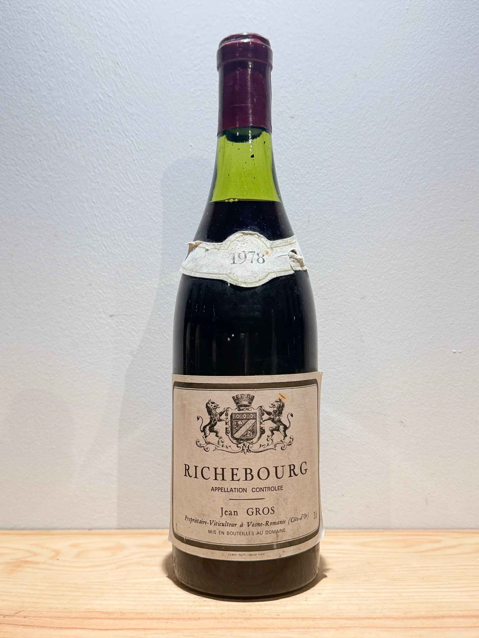 Domaine Jean Gros Richebourg Grand Cru 1978