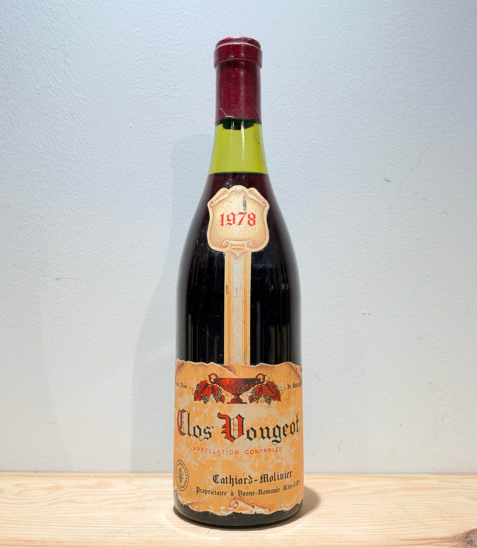 Domaine Cathiard-Molinier Clos De Vougeot Grand Cru 1978